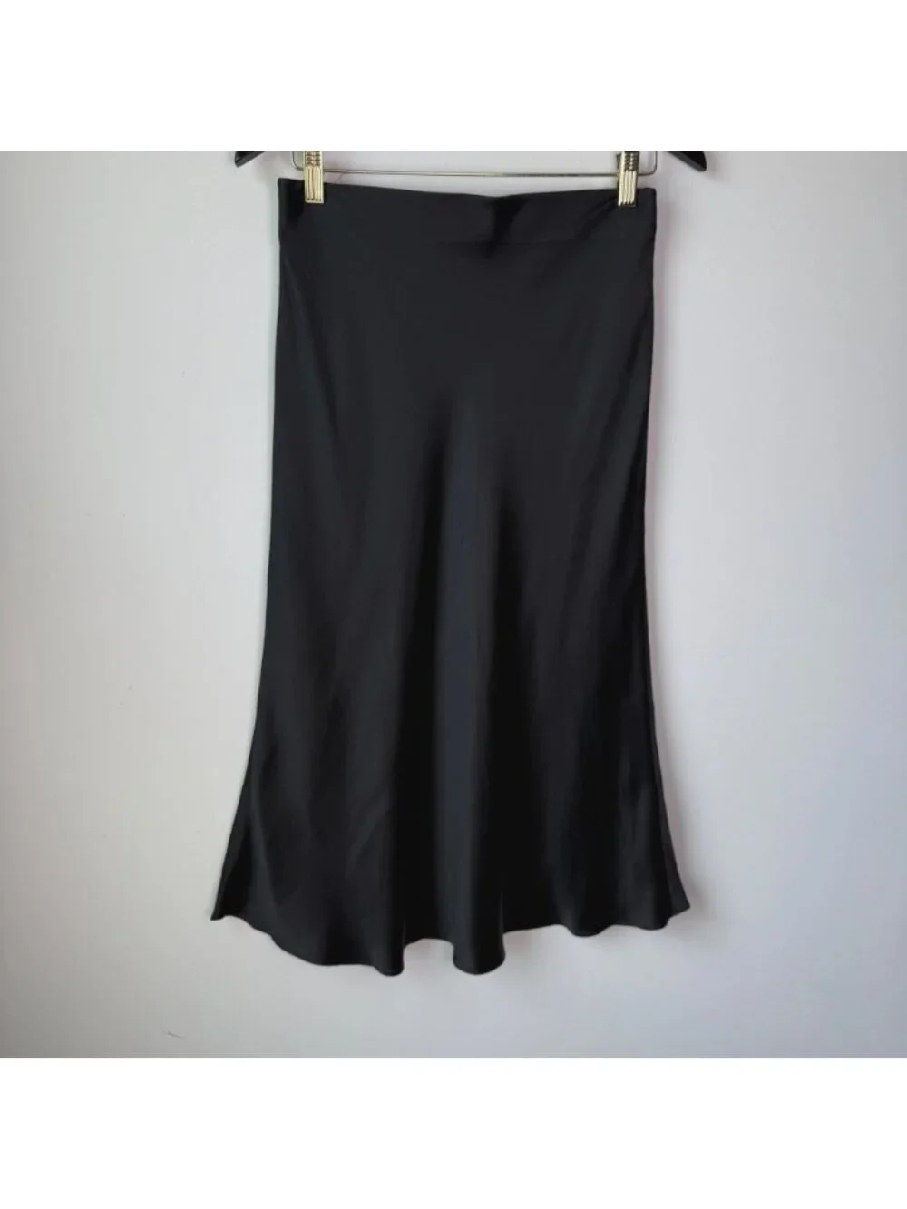 Quince 100% Washable Silk Skirt Black Size M Minimalist Date Night Office